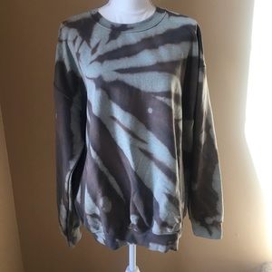 Custom Reverse Tie Dye Crew Sweatshirt Unisex Large